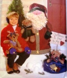 6425 BUTTERICK 28'' PORCH SANTA DOLL, BAG,  REINDEER PATTERN